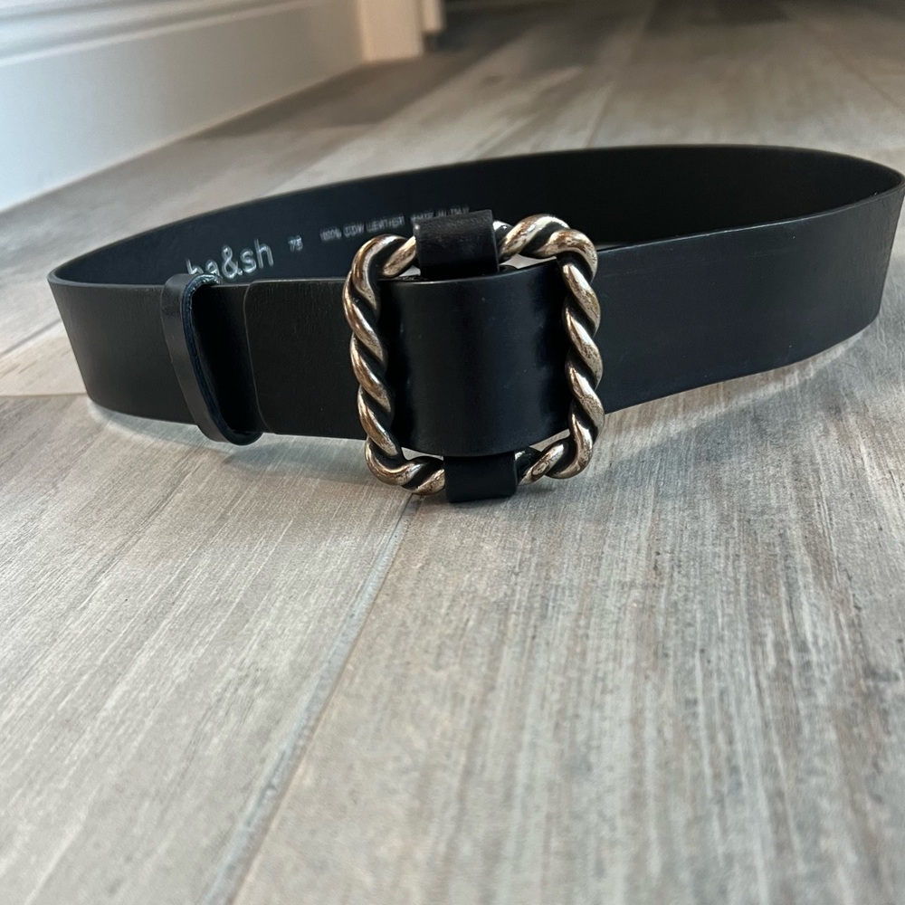 Ba&sh Black Leather Belt